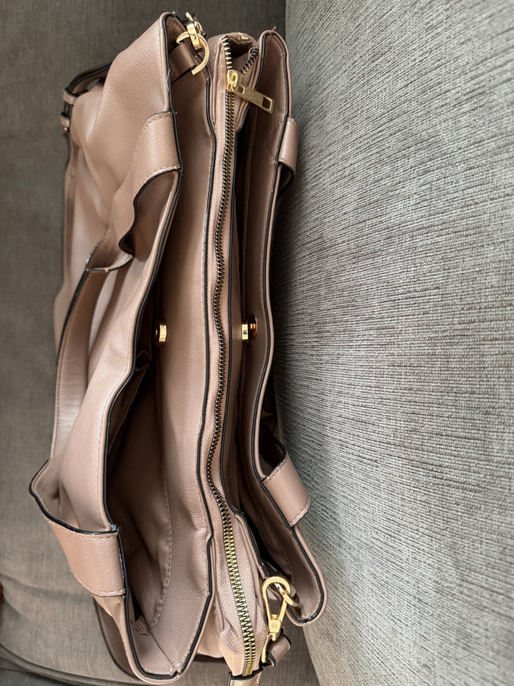 a new day Beige/Taupe Pebble-Texture Tote with Shoulder Strap - Picture 3 of 5